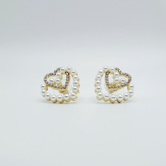 Diamond Heart-Studs